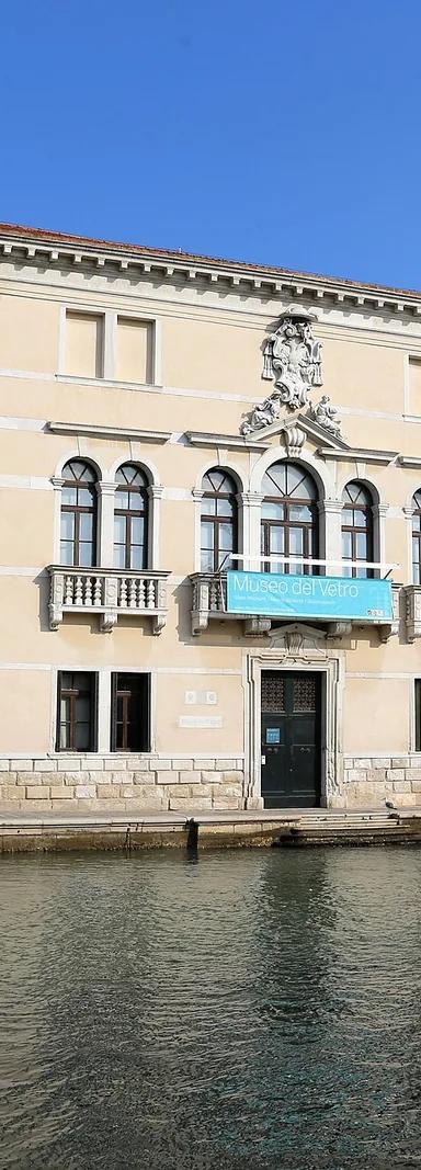 Canal facade of Palazzo Giustinian, home of the Museo del Vetro, Murano