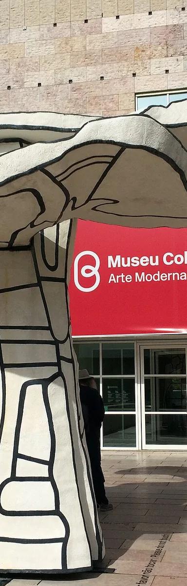 Entrance to the museum at the Centro Cultural de Belém on Praça do Império, Lisbon
