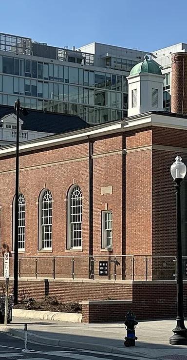 Exterior of the Rubell Museum DC, the former Randall Junior High School at 65 I Street SW, Washington, DC