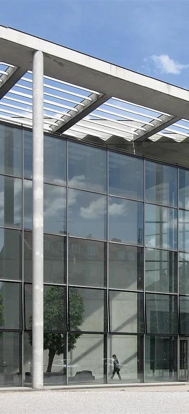 South facade of the Pinakothek der Moderne in Munich
