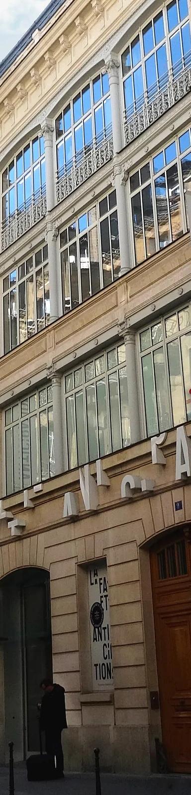 Facade of Lafayette Anticipations at 9 rue du Plâtre in Le Marais, Paris