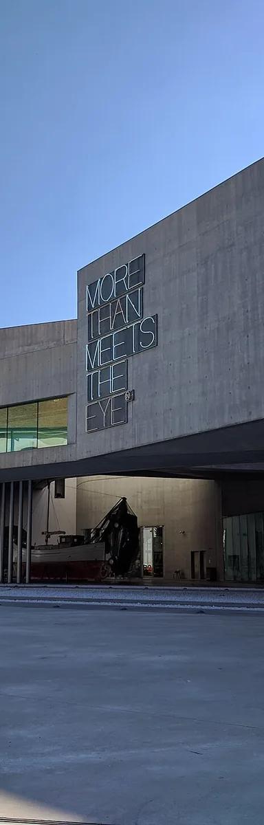 Exterior view of the Zaha Hadid-designed MAXXI museum in Rome