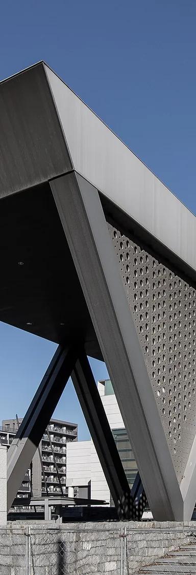 Exterior of the Museum of Contemporary Art Tokyo building in Kiba Park