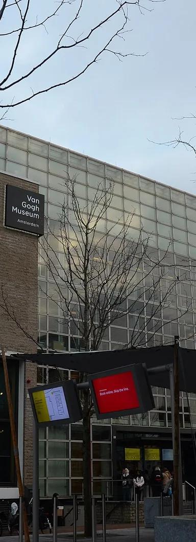 Exterior of the Rietveld building of the Van Gogh Museum on Museumplein, Amsterdam