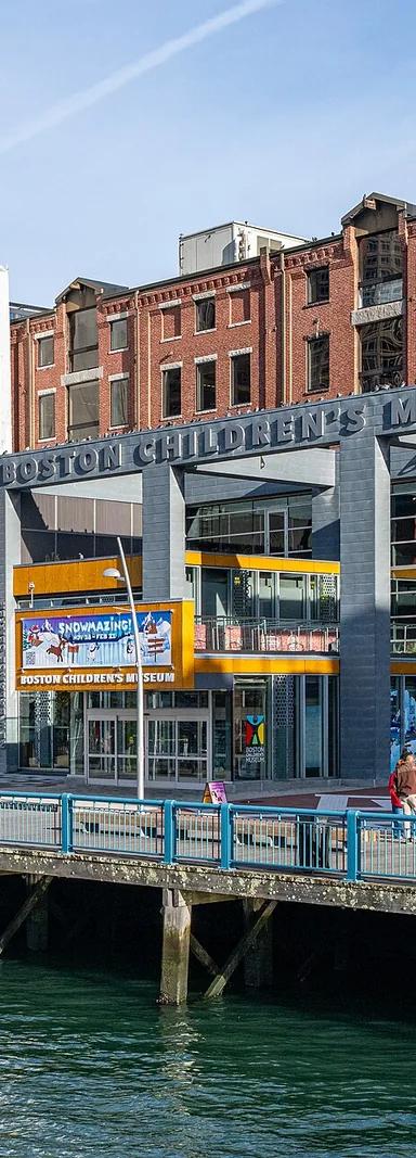 Exterior of Boston Children's Museum on Congress Street beside Fort Point Channel, Boston