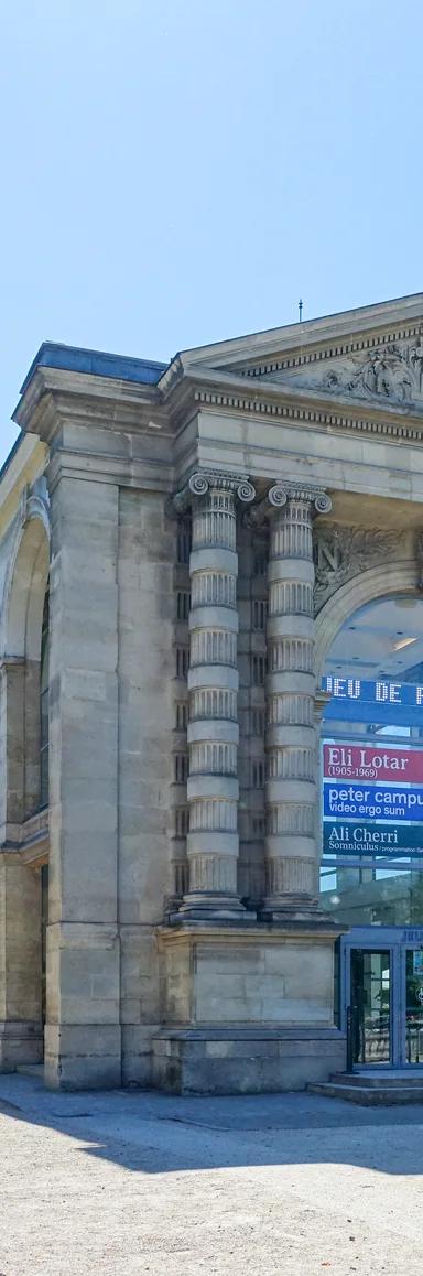 The Jeu de Paume pavilion at the edge of the Tuileries Gardens, Paris