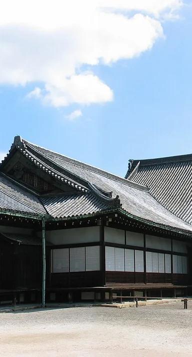 Panoramic view of the Ninomaru-goten Palace buildings at Nijo Castle, Kyoto