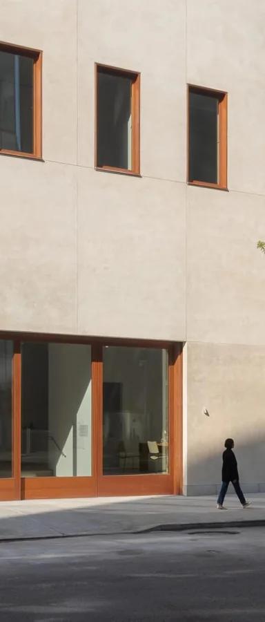 Exterior of David Zwirner's gallery on West 19th Street in Chelsea, New York