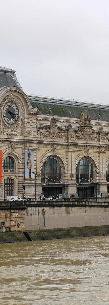 Exterior of the Musée d'Orsay, the former Gare d'Orsay railway station on the Left Bank of the Seine in Paris