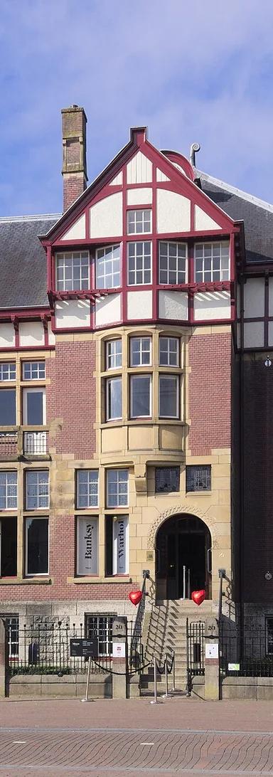 Exterior of Moco Museum, housed in the 1904 Villa Alsberg townhouse on Museumplein, Amsterdam