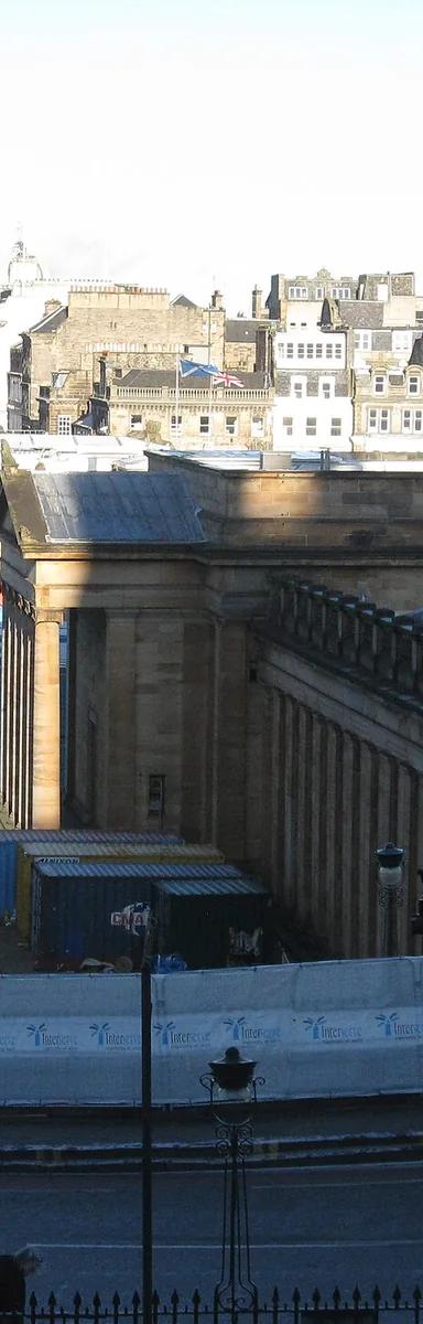 The neoclassical Playfair building of National Galleries Scotland: National on the Mound, Edinburgh
