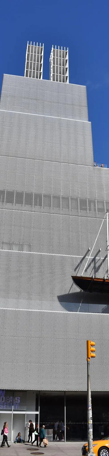 The New Museum's SANAA-designed building of stacked white boxes on the Bowery, New York