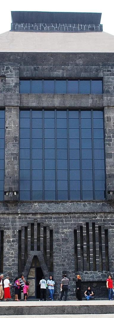 Volcanic-stone facade of the Museo Anahuacalli in Coyoacán, Mexico City
