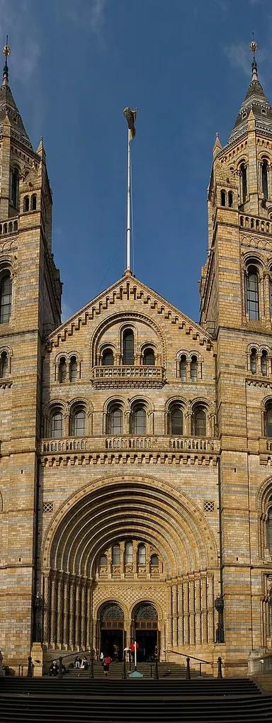 The Romanesque facade of the Natural History Museum