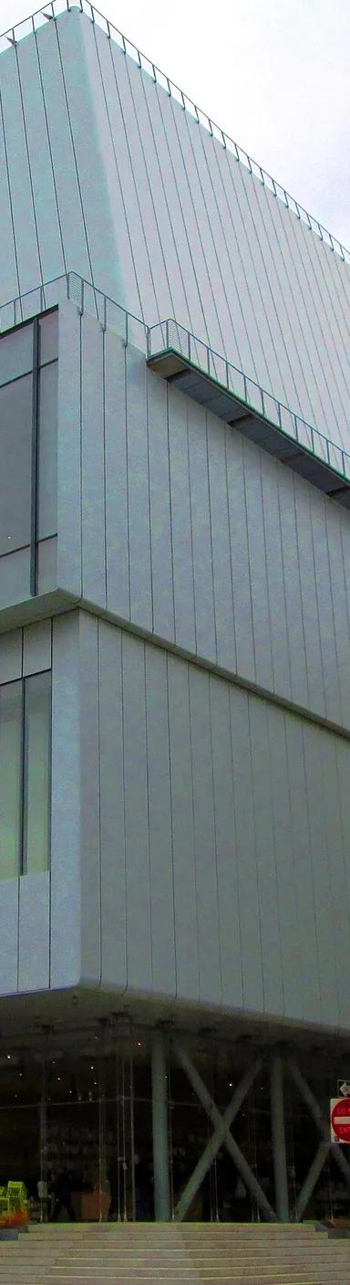 The Whitney Museum's Renzo Piano building at 99 Gansevoort Street, seen from the west