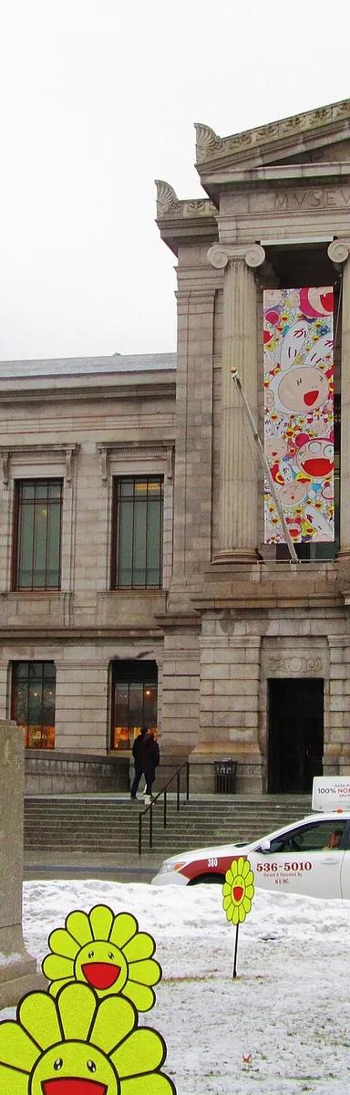 The Classical Revival Huntington Avenue facade of the Museum of Fine Arts, Boston, seen from the southeast