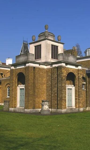 The brick facade of Dulwich Picture Gallery, designed by Sir John Soane