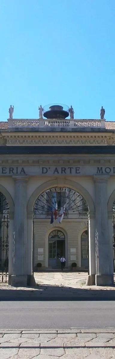 Neoclassical facade of the Villa Reale, home of the Galleria d'Arte Moderna in Milan
