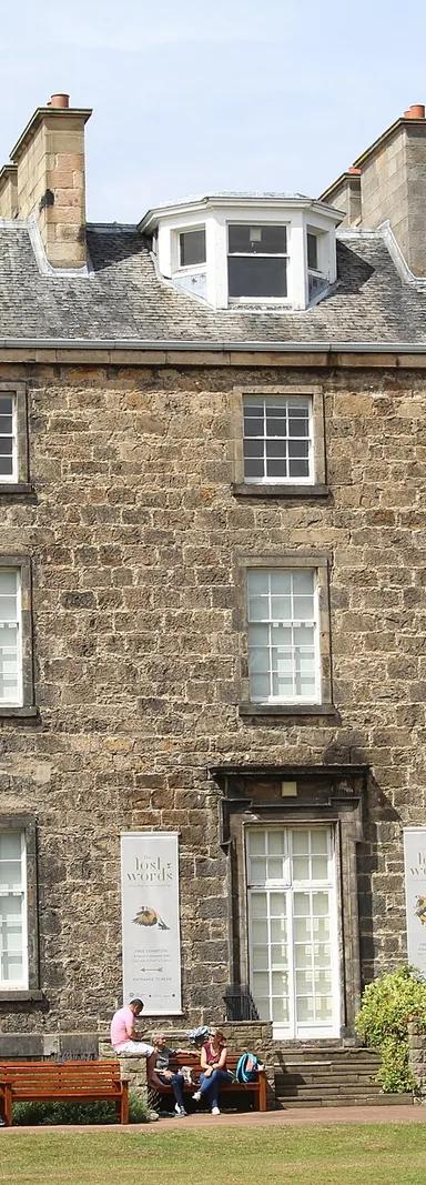 Georgian facade of Inverleith House in the Royal Botanic Garden Edinburgh