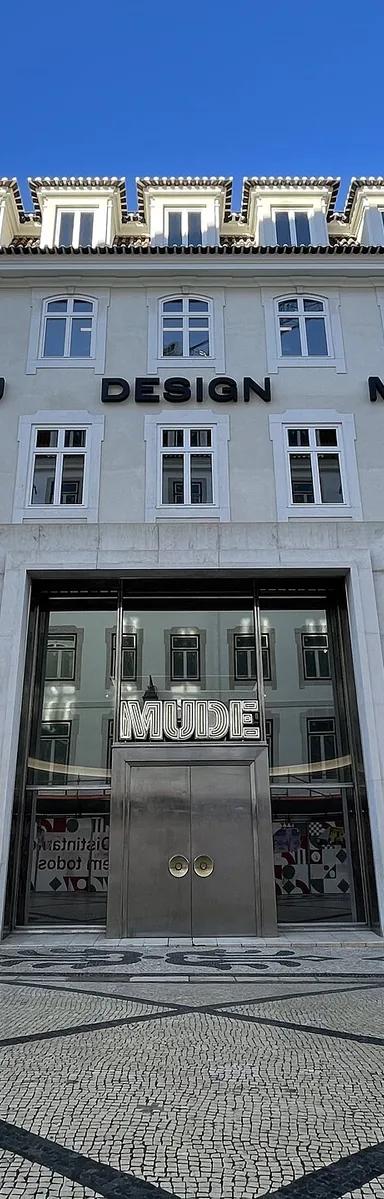 Exterior of MUDE, the former Banco Nacional Ultramarino building on Rua Augusta, Lisbon