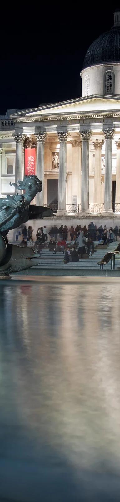 The National Gallery overlooking Trafalgar Square
