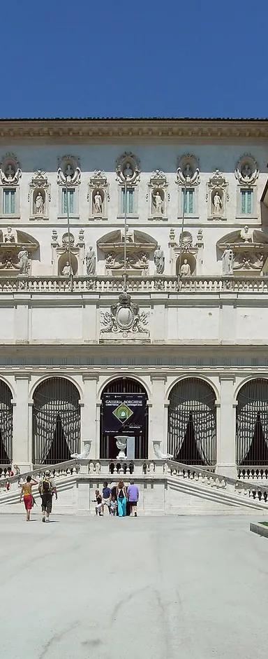 Facade of the Galleria Borghese museum in Rome
