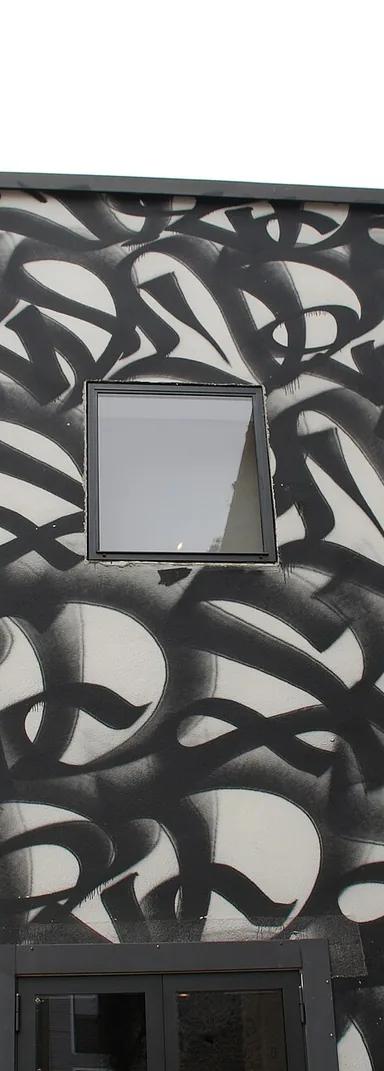 Exterior facade of the MUCA museum building in Munich