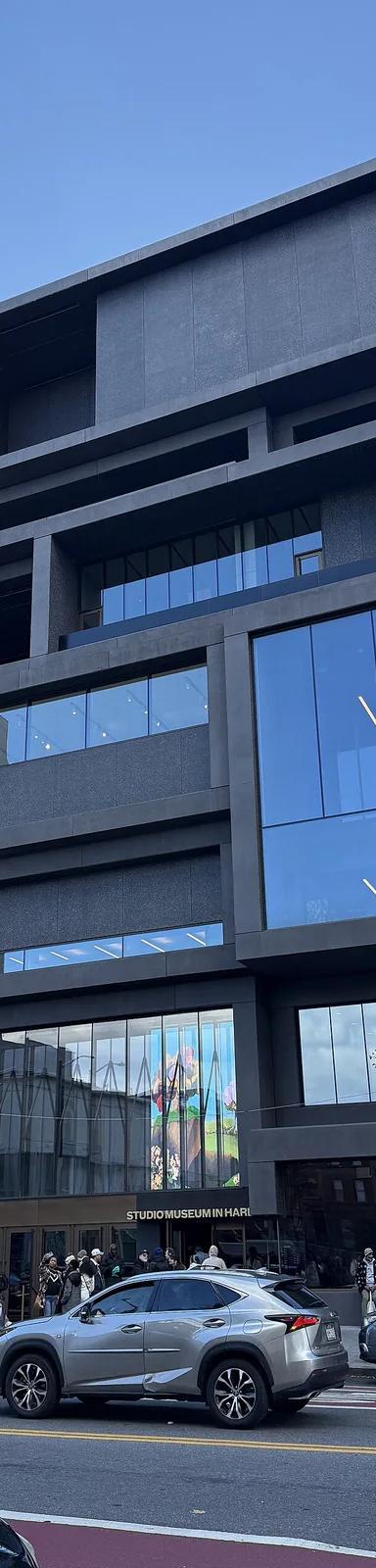 Front facade of The Studio Museum in Harlem's new David Adjaye-designed building, opened November 2025